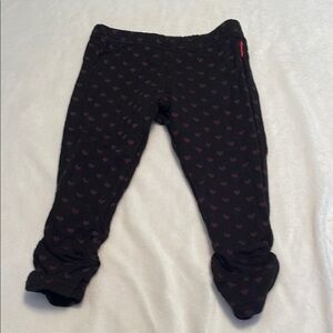 Black Leggings with Heart Pattern from Catimini